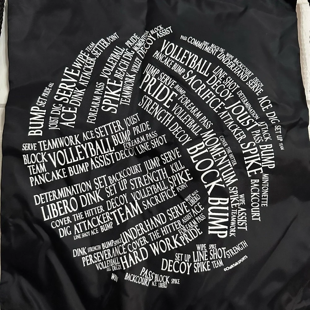 NWOT Volleyball drawstring bag